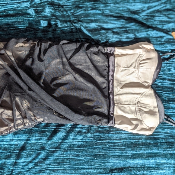 Sexy Celebrity Inspired Corset Mesh Cocktail Dress - Picture 6 of 8